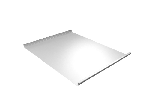 Фальц двойной стоячий Grand Line 0,5 Satin с пленкой на замках RAL 9003 сигнальный белый