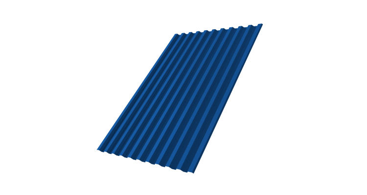 Профнастил С21R 0,4 PE RAL 5005 сигнальный синий