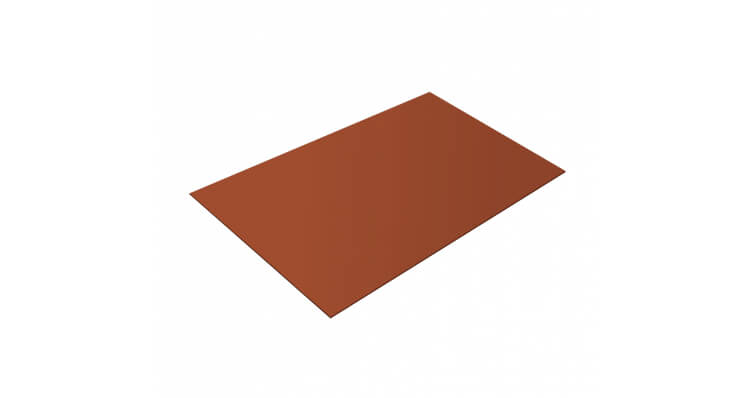 Плоский лист 0,5 GreenCoat Pural RR 750 кирпично-красный (RAL 8004 терракота)