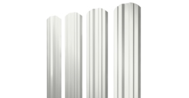 Штакетник Twin фигурный 0.45 PE RAL 9003 сигнальный белый