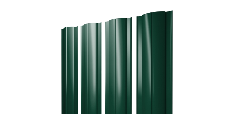 Штакетник Круглый с прямым резом 0.5 Satin RAL 6005 зеленый мох