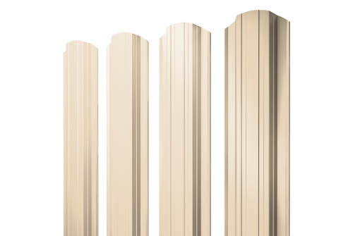 Штакетник Прямоугольный фигурный 0,45 PE RAL 1015 светлая слоновая кость