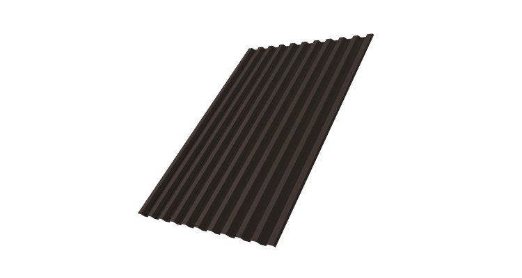 Профнастил С21R GL 0,5 PurLite Мatt RR 32 темно-коричневый