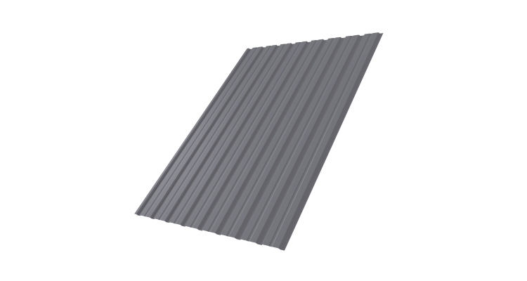 Профнастил С10В 0.5 Satin с пленкой RAL 7004 сигнальный серый