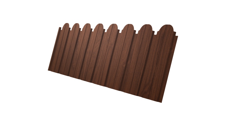 Профнастил С10B фигурный 0,45 Print Elite Choco Wood TwinColor