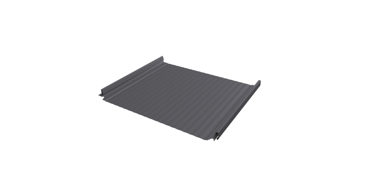 Кликфальц Pro Gofr Grand Line 0,45 Drap с пленкой на замках RAL 7004 сигнальный серый