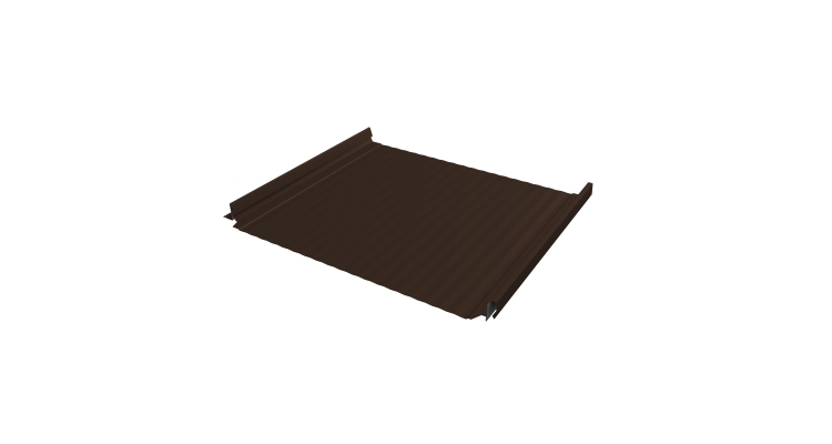 Кликфальц Pro Gofr Grand Line 0,45 PE с пленкой на замках RAL 8017 шоколад