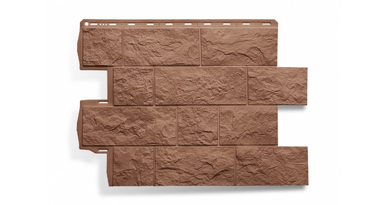 Панель Туф (терракотовый) ЭКО АП 0,680 х 0,560м (уп-ка 16 шт.)