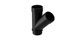 Тройник 45˚ водосточной трубы Lux, карбон