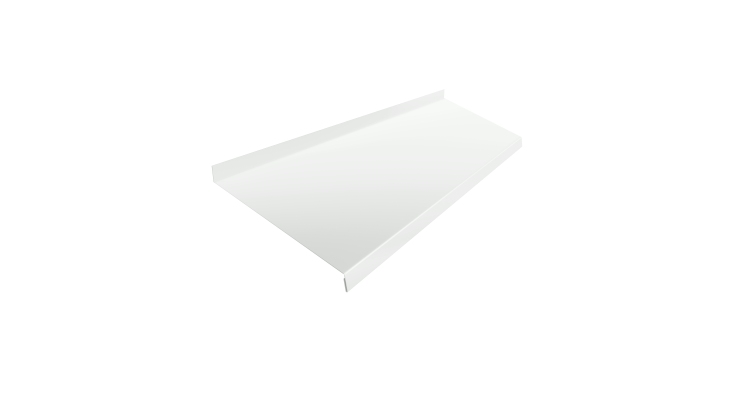 Отлив простой 200 0,45 PE с пленкой RAL 9003 сигнальный белый (3м)