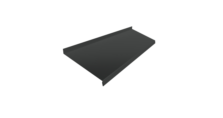 Отлив простой 200 0,5 Satin с пленкой RAL 7016 антрацитово-серый (3м)