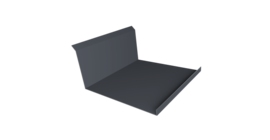 Планка примыкания нижняя 20х122х260х15 0,45 Drap TwinColor RAL 7024 мокрый асфальт (3м)