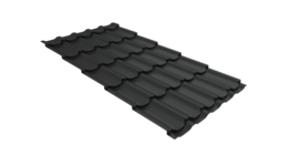 Металлочерепица квинта плюс 0,45 Drap TR RAL 7016 антрацитово-серый