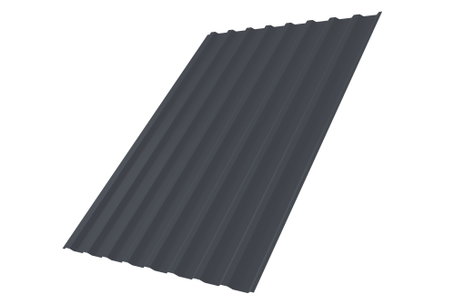 Профнастил С20B Grand Line 0,5 Atlas X RAL 7024 мокрый асфальт