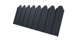 Профнастил C10A фигурный 0.5 Velur X RAL 7024 мокрый асфальт