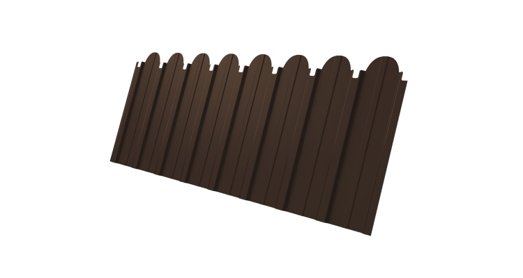 Профнастил C10A фигурный 0.45 Drap-double TX RAL 8017 шоколад