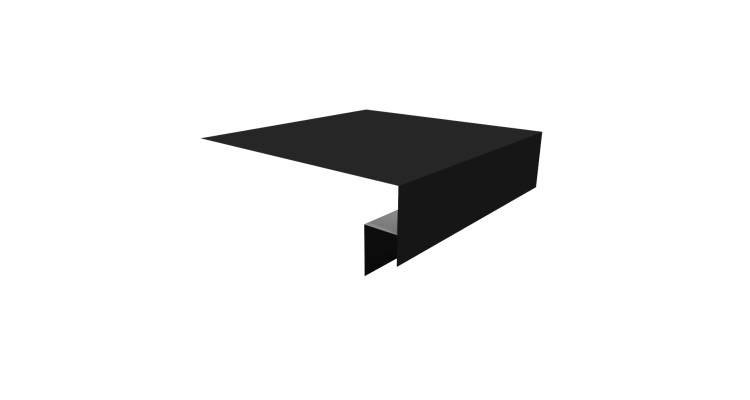 Планка околооконная сложная Блок-хаус new 200х50х27 0,5 Drap RAL 9005 черный (3м)