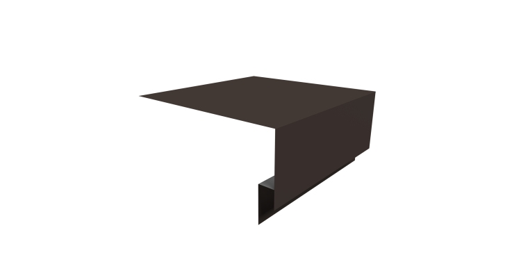 Планка околооконная сложная Блок-хаус new 200х75х27 0,45 PE с пленкой RR 32 темно-коричневый (2м)