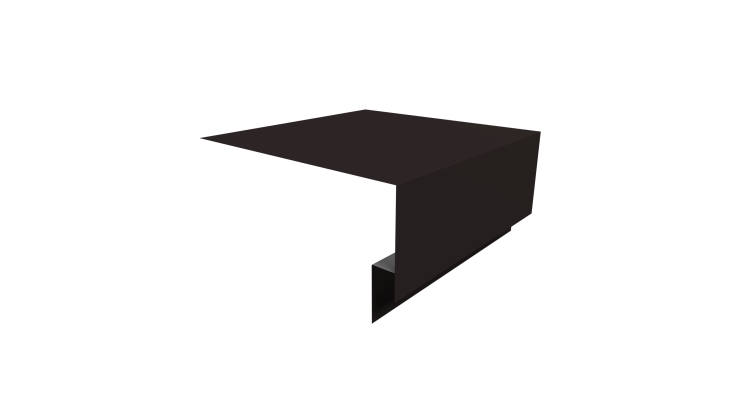 Планка околооконная сложная Блок-хаус new 200х75х27 0,45 Drap ST RAL 9005 черный (2м)