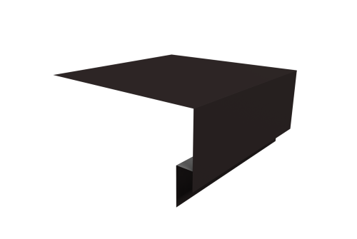 Планка околооконная сложная Блок-хаус new 250х75х27 0,45 Drap RAL 9005 черный (2м)