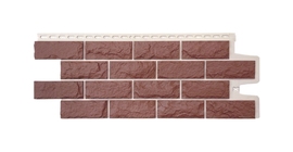 Фасадная панель GL Колотый камень Design Plus корица с белым швом