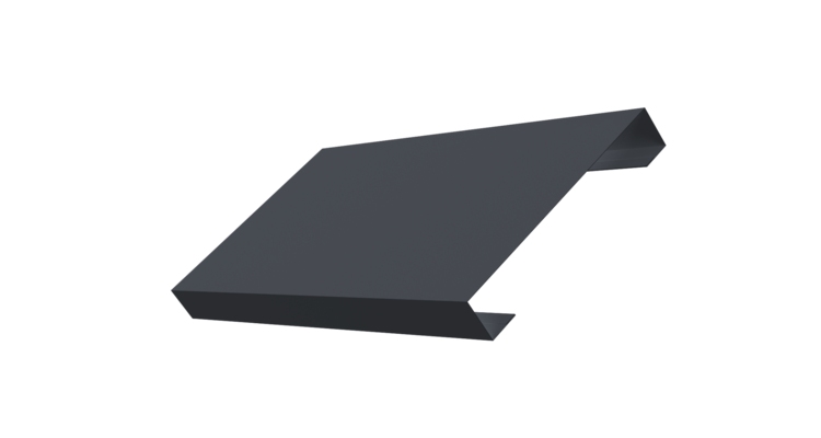 Ламель лицевая 125 забора жалюзи Texas 0.45 Drap TwinColor с пленкой RAL 7024 мокрый асфальт