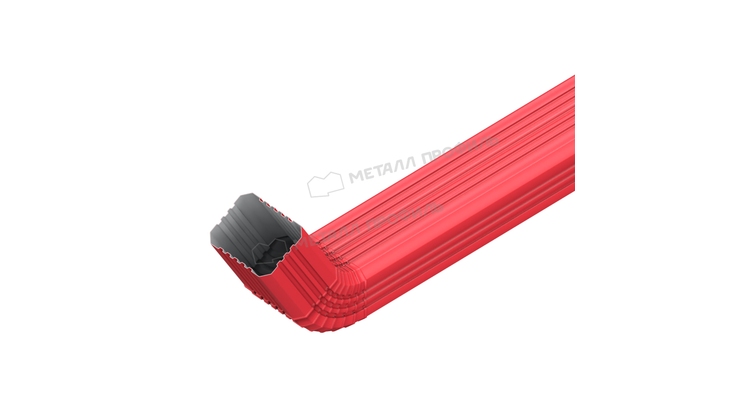 Труба водосточная с коленом Металл Профиль БЮДЖЕТ 76х102х1000 RAL 3011