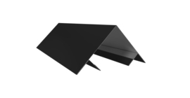 Планка угла внешнего составная верхняя 0,5 Satin с пленкой RAL 9005 черный (3м)