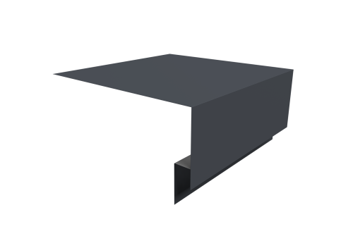 Планка околооконная сложная Экобрус Grand Line 200х75х25 0,5 Satin Matt RAL 7024 мокрый асфальт (2м)