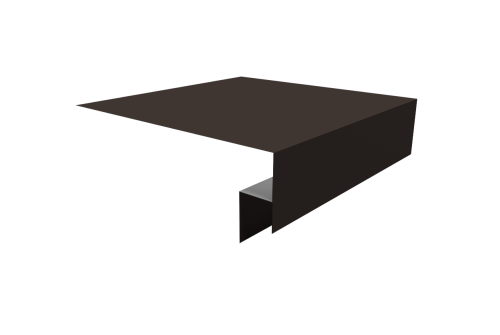 Планка околооконная сложная Экобрус Grand Line 250х50х25 0,5 Satin с пленкой RR 32 темно-коричневый (2м)