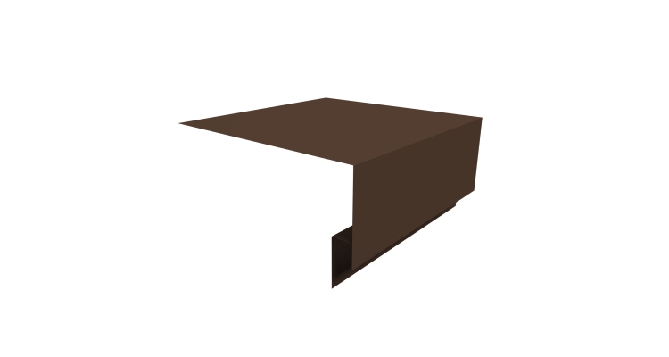 Планка околооконная сложная Экобрус Grand Line 250х75х25 0,45 Drap TwinColor RAL 8017 шоколад (3м)