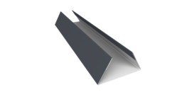 Планка стыковочная составная нижняя 0,45 PE с пленкой RAL 7024 мокрый асфальт (3м)