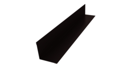 Угол внутренний 50х50 0,5 Satin с пленкой RAL 9005 черный (2м)