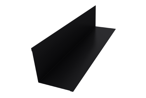 Угол внутренний 110х110 0,5 Satin с пленкой RAL 9005 черный (2м)