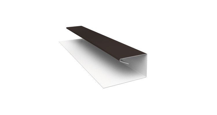 Планка П-образная завершающая сложная (КД) 0,5 Satin Matt RR 32 темно-коричневый (2м)