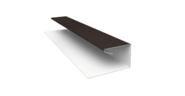 Планка П-образная завершающая сложная (КД) 0,5 Drap RR 32 темно-коричневый (2м)