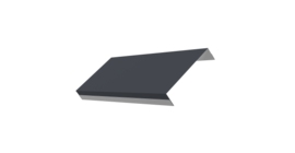 Ламель обратная 125 забора жалюзи Texas стартовая/финишная для калиток и ворот 0,5 Satin с пленкой RAL 7024 мокрый асфальт