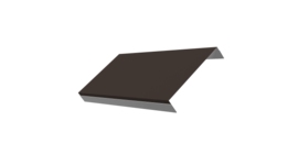 Ламель обратная 150 забора жалюзи Texas стартовая/финишная для калиток и ворот 0,45 Drap TX RR 32 темно-коричневый