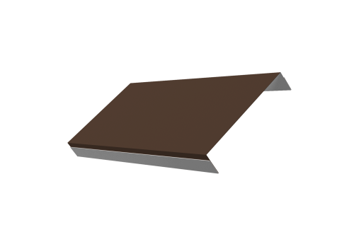 Ламель обратная 150 забора жалюзи Texas стартовая/финишная для калиток и ворот 0,5 Drap TX RAL 8017 шоколад