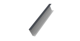 Декоративная накладка на столб универсальная 60х60 для забора жалюзи 0,45 PE RAL 7024 мокрый асфальт (1,8м)