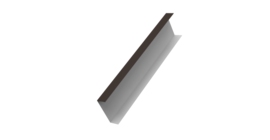 Декоративная накладка на столб универсальная 60х60 для забора жалюзи 0,5 PurPro Matt 275 RR 32 темно-коричневый (2м)