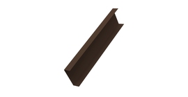 Декоративная накладка на столб универсальная 60х60 для забора жалюзи 0,5 Velur X RAL 8017 шоколад (1,8м)