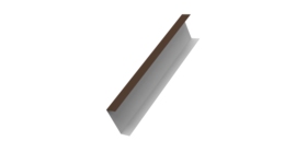 Декоративная накладка на столб универсальная 62х55 для забора жалюзи 0,45 Drap TR RAL 8017 шоколад (2м)