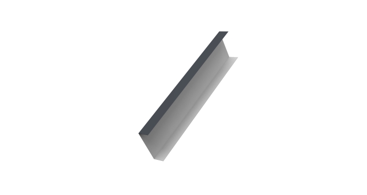 Декоративная накладка на столб универсальная 80х80 для забора жалюзи 0,5 PurPro Matt 275 RAL 7024 мокрый асфальт (3м)