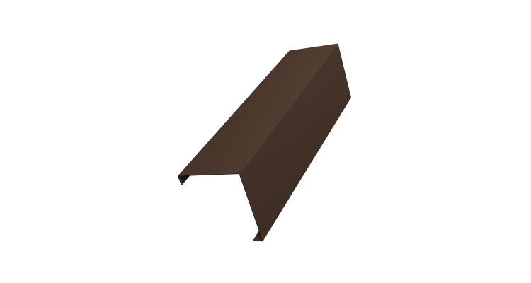 Декоративная накладка на столб универсальная угловая 60х60 для забора жалюзи 0,5 Velur X RAL 8017 шоколад (1,8м)