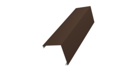 Декоративная накладка на столб универсальная угловая 62х55 для забора жалюзи 0,7 PE RAL 8017 шоколад (2м)