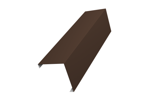 Декоративная накладка на столб универсальная угловая 80х80 для забора жалюзи 0,7 PE RAL 8017 шоколад (3м)