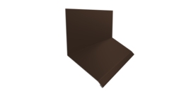 Планка примыкание верхнее к стене фальц Grand Line 150х130х20 0,45 Drap TR RAL 8017 шоколад (3м)