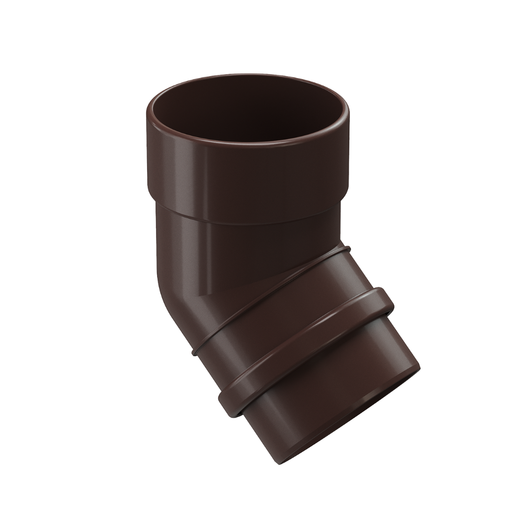 Колено 45˚ для водосточной трубы LUX, шоколад